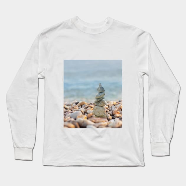 Stacked Rocks Meme- Rock balancing Long Sleeve T-Shirt by GoodyL